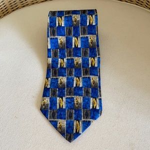 Geoffrey Bean Graphic Pattern 100% Silk Tie